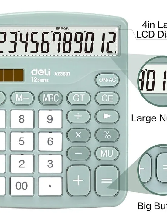 Calculator, Standard Function Desktop Calculators with 12 Digit Large LCD Displa - Picture 3 of 7